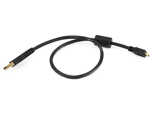 Miniatura 4 de Monoprice Cable USB 2.0 - 10 pies - negro  USB tipo A macho a micro tipo B 5 pines macho 2824AWG cable con núcleo de ferrita, chapado en oro