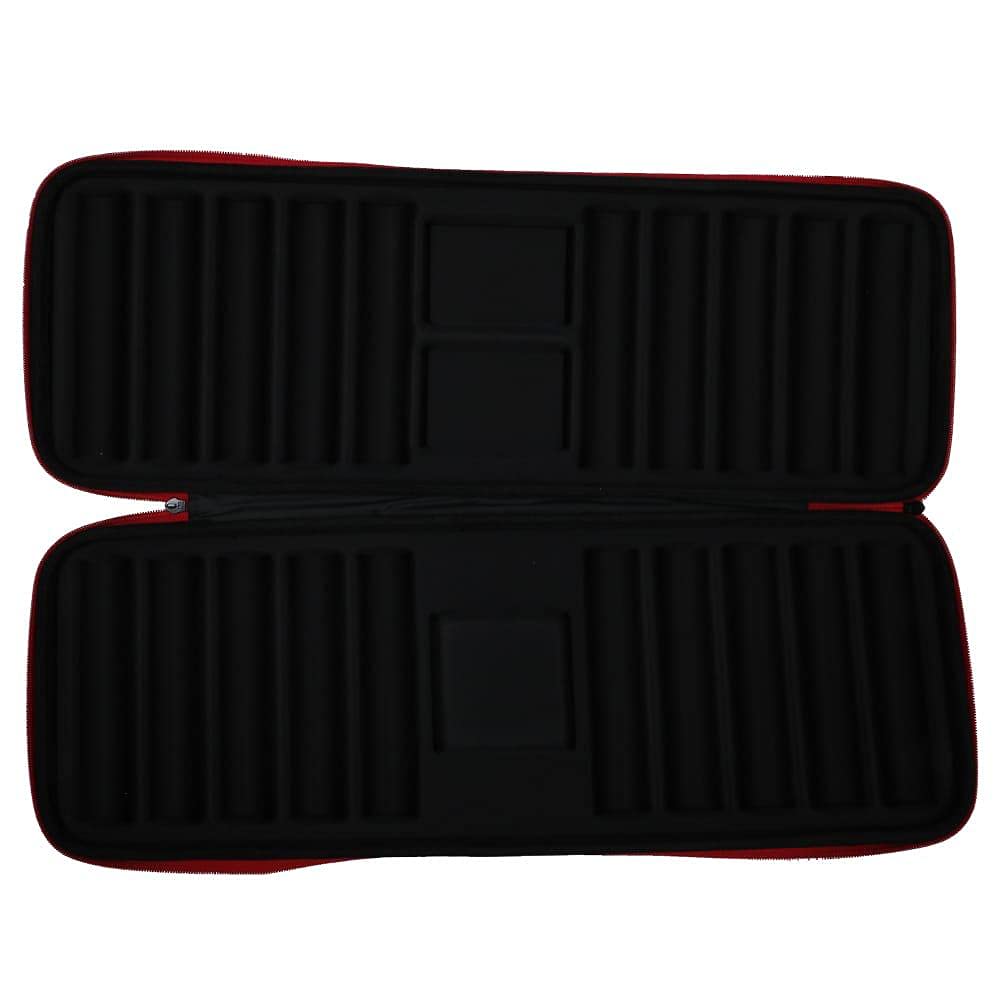 POK3R STUFF INDIA Polyester Empty Heavy Duty Luxury Carrying Case for 500 Casino Chips Set (Black)