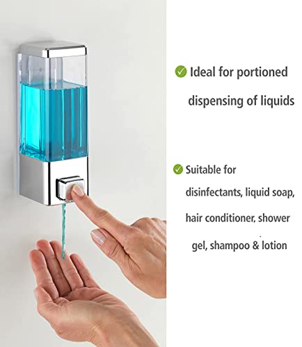 Image of EVGREF Liquid Soap Dispenser 350 ML (Clear Chrome (Set of 2)