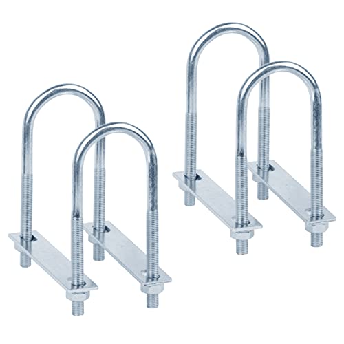 GBGS 2 Pcs Double U Bolt Clamp M10 x 2