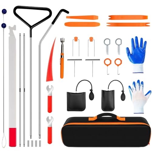 ILIBERO 29PCS Car Tool Kit Set Stainless Steel Essential Automotive Tools Sets with Carrying Bag