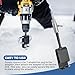 Ice anchor drill adapter tool, suitable for ice anchor system drill attachments, stainless steel spiral drill kit, portable ice anchor tool with storage bag for Setting Up Camping Shelter Shanty