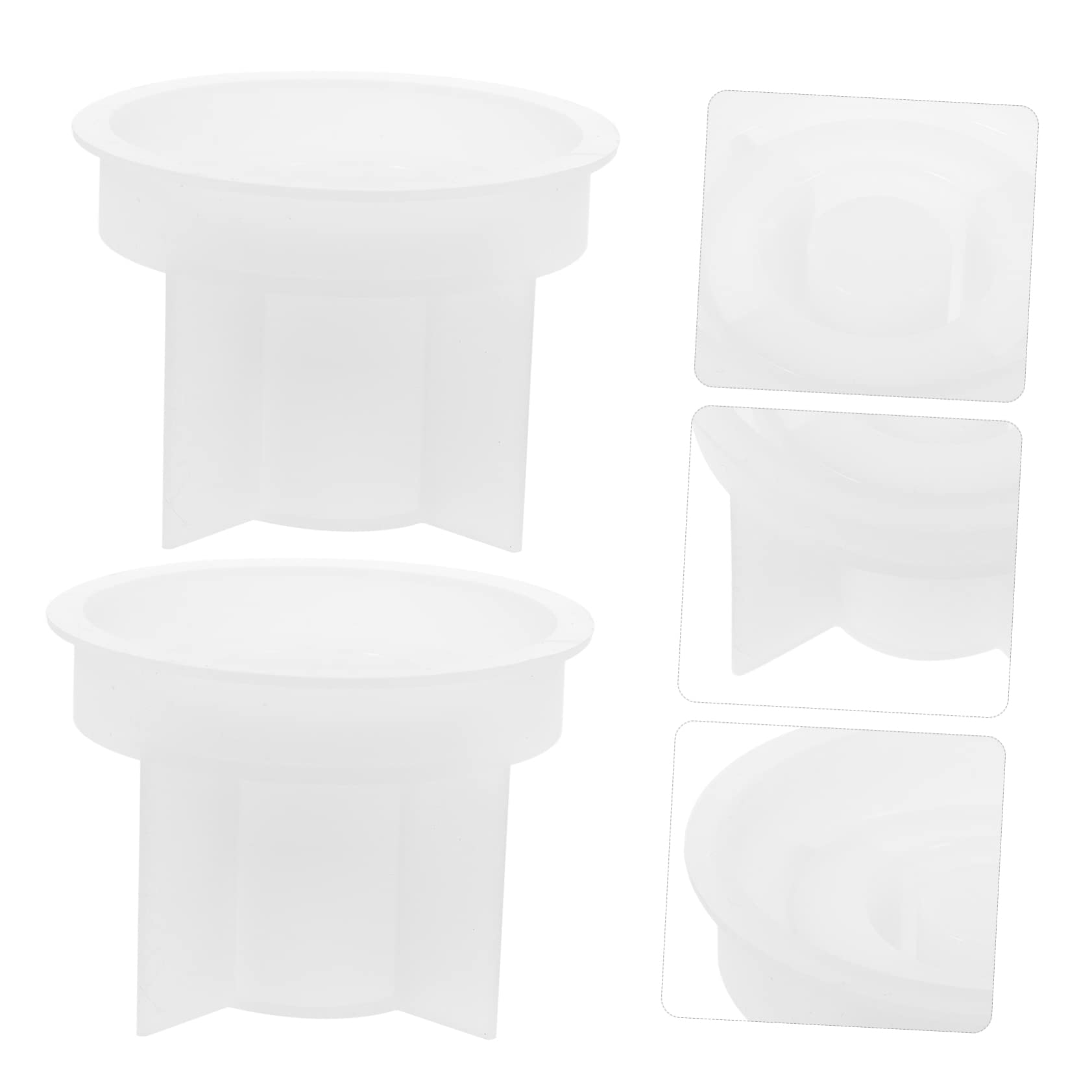 TEHAUX 8pièces Moules à Bougeoir Silicone Moldes De Bougies Ronds Support De Bougie Flexible Et Pratique Pour Créations Artisanales