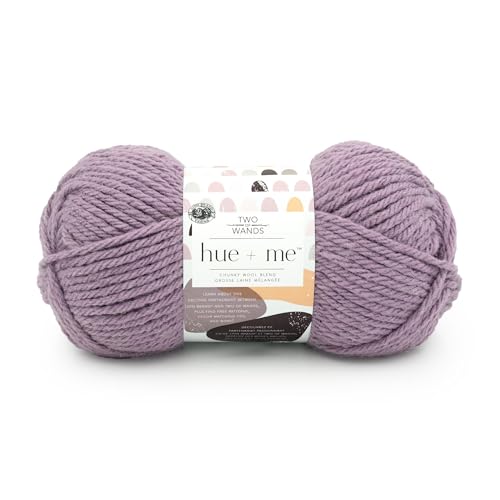 Image of Lion Brand Yarn, Hue + Me Chunky Yarn for Crocheting, Knitting, and Crafts, Hyacinth, 1 Pack