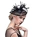 Produktbild Xmiral Damen Stirnband Blume Mesh Ribbons Federn Stirnband Cocktail Abend Party Hut Headwear für Frauen