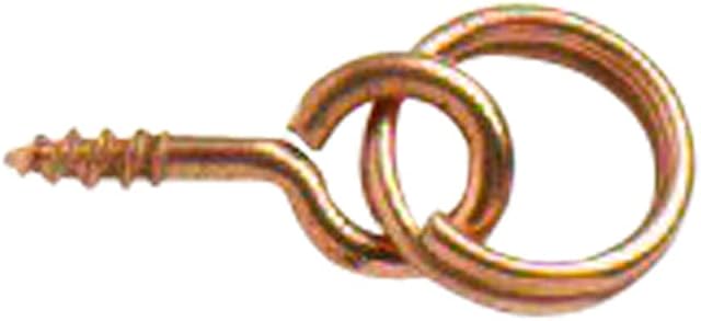 Merriway BH01967 (50 Pcs) Picture Mirror Frame Screw Ring, Copper Plated Small - Pack of 50 Pieces