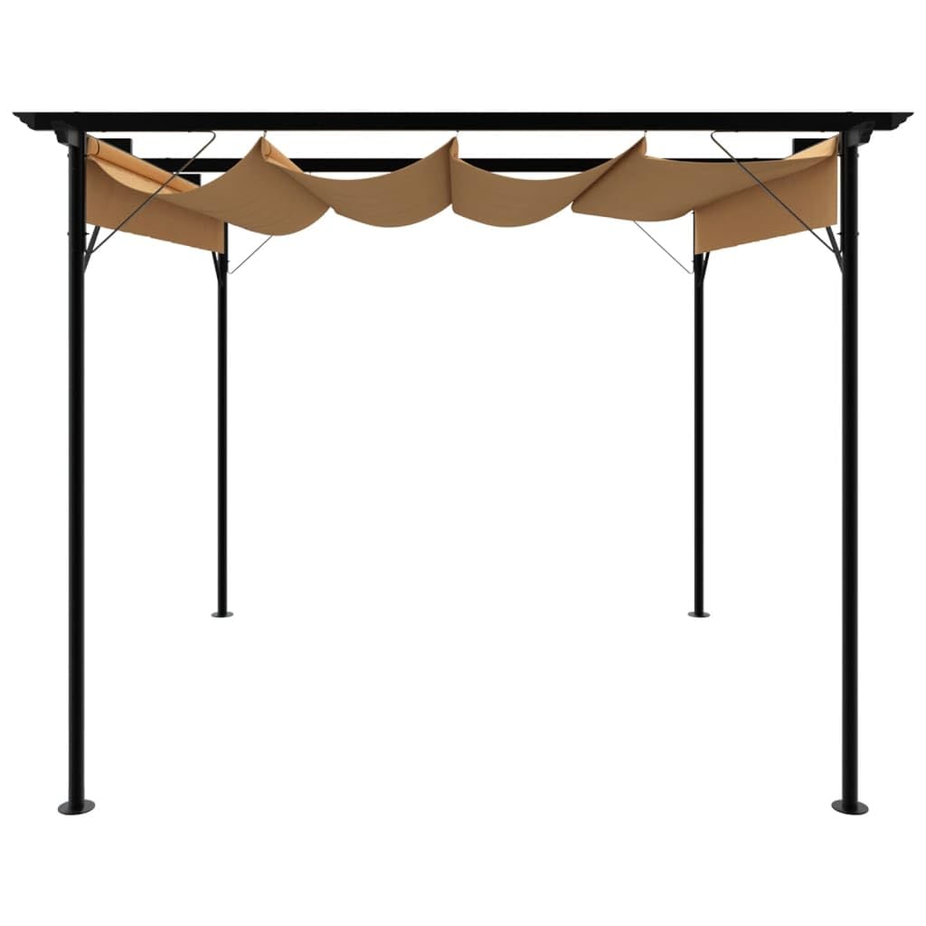 vidaXL Pergola con Tetto Retrattile Talpa 3x3m in Acciaio 180 g/m²