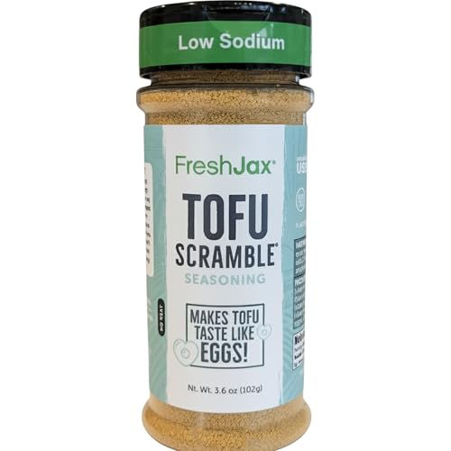 FreshJax Tofu Scramble Spice Mix – 3.6 oz Vegan Plant-Based Egg Seasoning for Tofus, Veggie Scrambles, Breakfast Bowls, Stir-Fries, Brunch, Meal Prep, Healthy Cooking | Made in USA