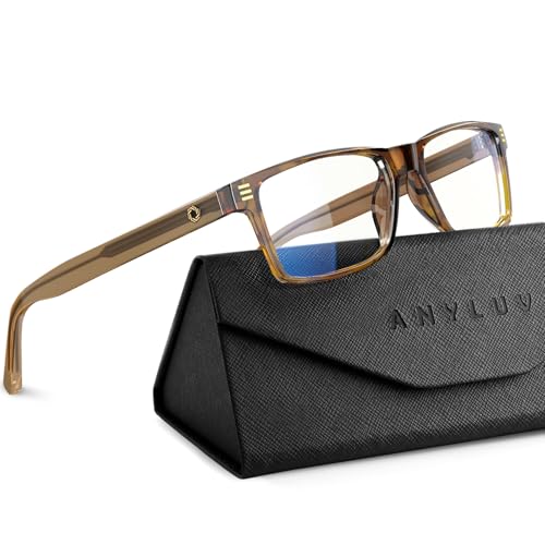 ANYLUV Blue Light Glasses (Clear Lens, Tortoiseshell)