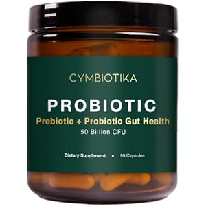 CYMBIOTIKA Probiotic + Prebiotic Gut Health Supplement for Women & Men, Supplements for Immune Support, Digestive Health…