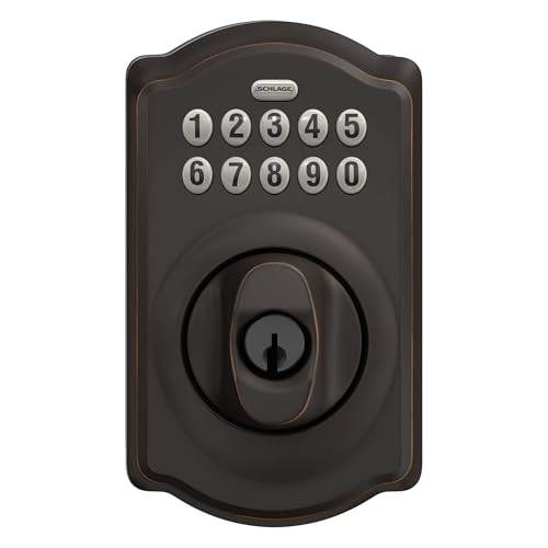 Schlage BE365VCAM716 Be365 V Cam 716 Camelot Keypad Deadbolt, Electronic Keyless Entry Lock thumb #7
