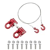 Vgoohobby Metal RC Rescue Tow Hook with Steel Trailer Chain Tow Rope Simulation Compatible with...