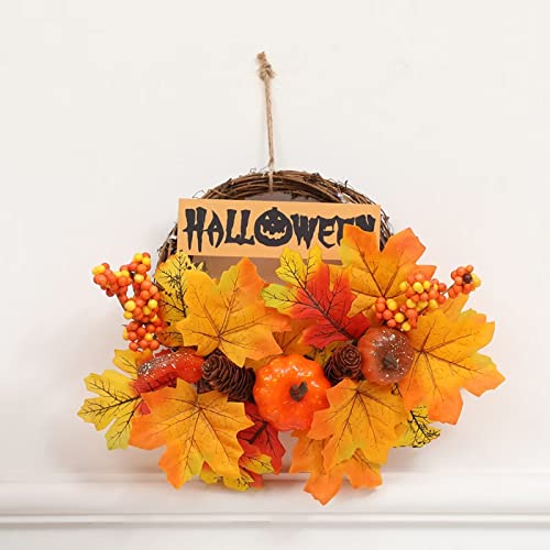 Plancholo Halloween-Kranz halles822 Kürbis-Ahorn 35 cm