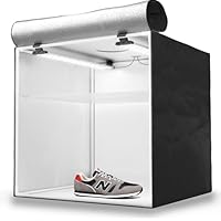 HAVOX - Fotostudio HPB-60D - Maße 60x60x60cm - 2X Dimmbare LED-Beleuchtung Tageslicht 5500k - 13,000 Lumen - CRI 93 - Machen Sie Ihre Kommerziellen Fotos zu E-Commerce