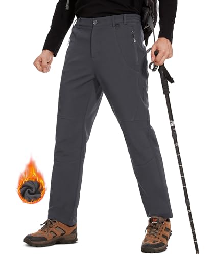 SIHOHAN Outdoorhose Herren Winter Softshellhose - Herren Gefüttert...
