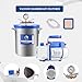 P PBAUTOS 9 Gallon Tempered Glass Vacuum Chamber with Two Rubber Seals, 33L Degassing Chamber Kit with 5 CFM 1/3HP Single Stage Vacuum Pump Without Oil, Perfect for Stabilizing Wood