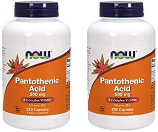 Now Foods Pantothenic Acid 500 mg, 250 Capsule (2 Pack)