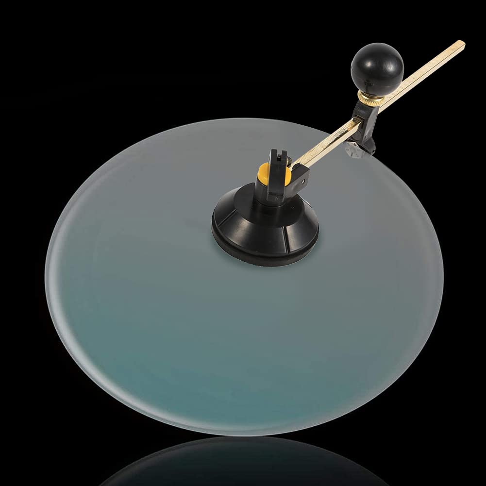 Taglia Vetro, Tagliavetro Circolare, Gomma E Alluminio Tagliavetro Regolabile con Scala Chiara per Hobbisti Tagliavetro Professionali