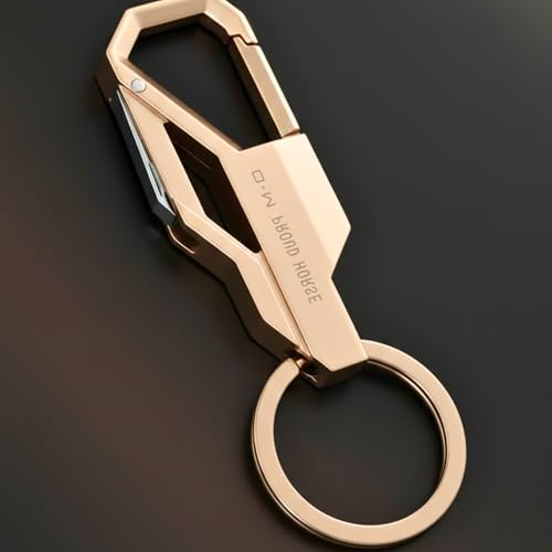 Image of THE MEN THING - Stylish Multicolor Stainless Steel Keychain for Men & Boys (Phantom Grip - Golden)