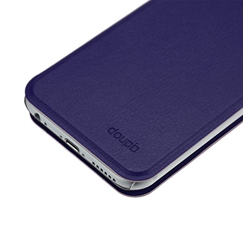 doupi Flip Cover for iPhone 6 / 6S (4.7 inch), Magnet Protective Flip Case Book Style Screen Protector Stand, dark blue - Image 2