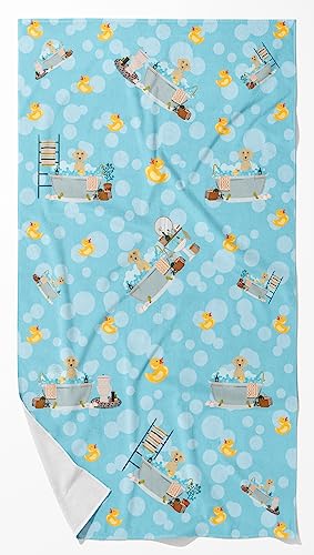 Caroline's Treasures WDK5595BTLG Cream Dachshund Bath Towel Large