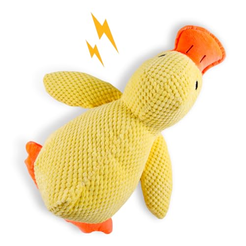 Dog Calming Duck Toys Interactive Tug of War Indoor Stuffed Dog Toys Mellow Dog Calming Duck with Quacking Sound Soft Fabric Design(Medium)