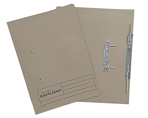 Eastlight Transfer Spring File, 38mm Foolscap, Colour Buff, Box 25 (Colour May Vary)