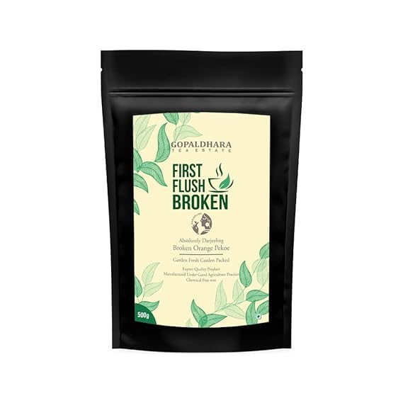 Gopaldhara Darjeeling Tea First Flush Broken Mellow and Flowery 500g Stand up Pouch - (Regular Series) TGBOP1 from the High Mountain 7000 Feet (B0CVQ6VKVM) Amazon Price History, Amazon Price Tracker