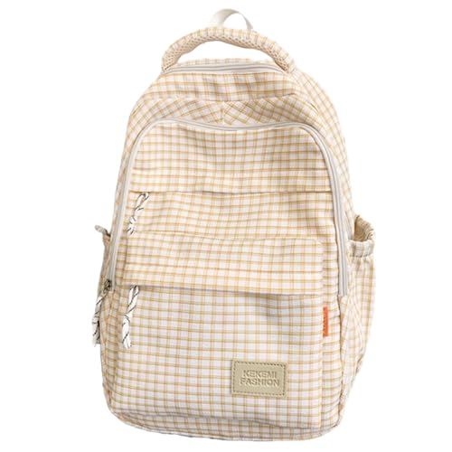 Kawaii Backpack Aesthetic Backpack Backpacks with Cute Pendant, Adorable Shoulder Bag (Yellow)