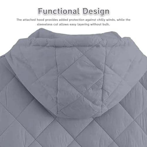 Chaleco con espalda acolchada para mujer chaqueta ligera sin mangas invierno 4
