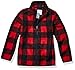 Amazon Essentials Chaqueta de Forro Polar con Cremallera Completa y Cuello Levantado Niño, Rojo, Cuadros de Vichy, 4-5 años