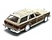 Motormax 1979 Chrysler LeBaron Town and Country Wagon 1/24 Scale Diecast Model Car Beige with Woodie Siding