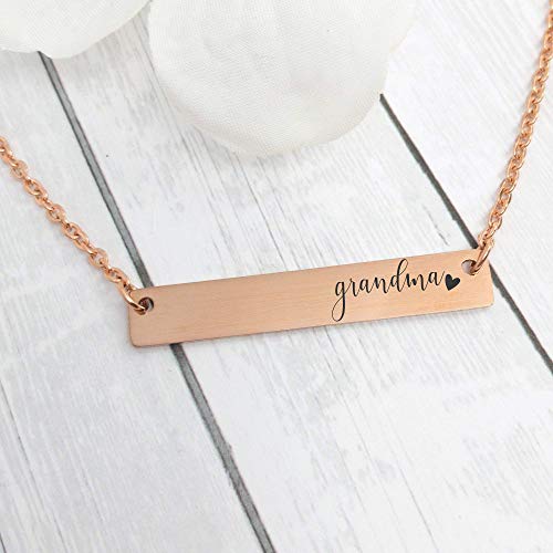 Personalized Grams Bar Necklace Grandma Gift Grandma Necklace Grandma Jewelry Mother's Day Gift Idea Nana Necklace Grammy Gift GMA-NECK