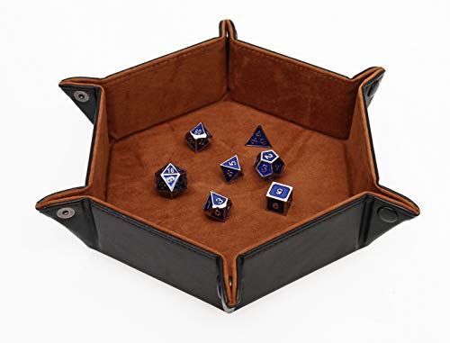 Forged Dice Co. Dice Tray Folding Dice Rolling Tray - Quiets Metal Dice, 6.5 Inch - Stronger Snaps for DND/D&D