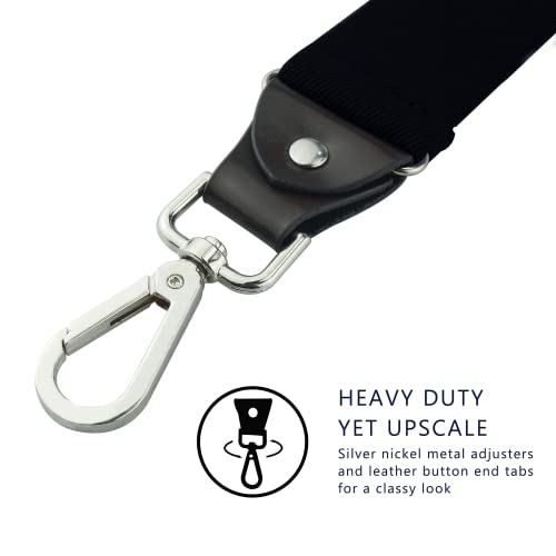 Image of Suspenders for Men, Adjustable Suspenders with Elastic Straps Y-Back Construction Heavy Duty for Work