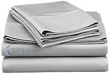 SRP Linen Egyptian Cotton Sateen 600-thread-count 24" Extra Deep Pocket Sheet Set Solid Size: King,