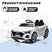 Acnico 12V Licensed Audi SQ8 Kids Ride on Car - Ride on Toys with Remote Control,Dual Drive, Soft Start, 3 Speed, Music, LED Light, Battery Powered Electric Car for Toddlers Boys Girls Aged 3+, White