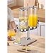 360° Rotating Beverage and Cereal Dispenser Commercial Juice Cereal All-in-1 Machine, 2/3 Head Storage Container Juice Dispenser(Color3)