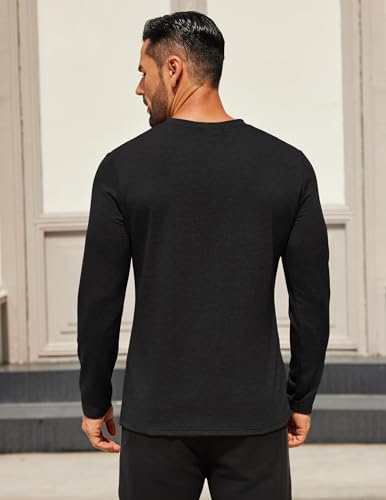 COOFANDY Mens Long Sleeve T Shirts Crew Neck Casual Basic Tee Shirt Lightweight Pullover Shirts3