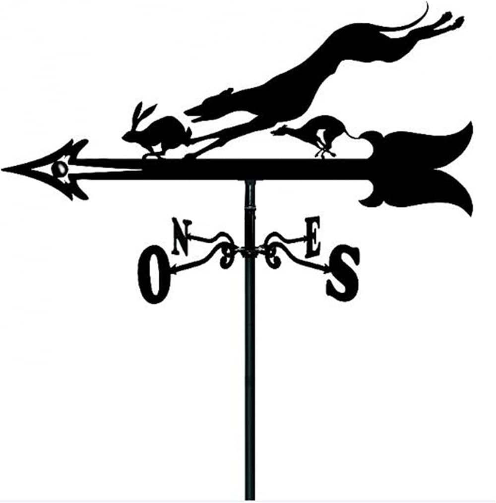 Wazon pogodowy, typ zwierzęcy, metalowy dach zewnętrzny ogród, narzędzie pomiarowe, mocowanie podwórka, wskaźnik kierunku wiatru, do ogrodu, patio, podwórka, Decoion-kangur