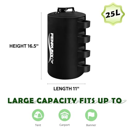 Image of Canopy Water Weight Bag,440 LBS Heavy Duty Tent Weights Set of 8 Leg Weights for Pop Up Canopy,Tent,Gazebo,Carport,Black