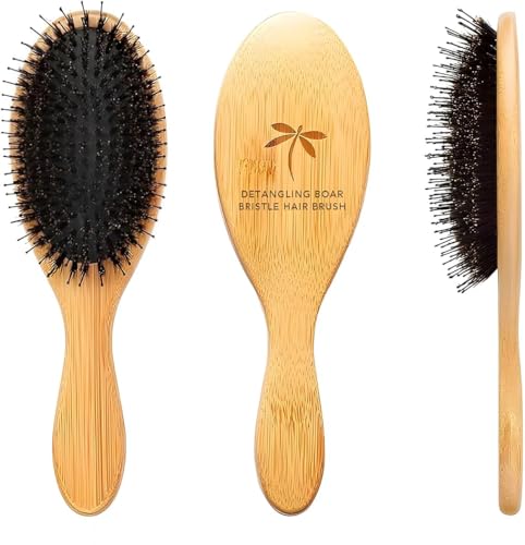 Belula Boar Bristle Hair Brush - Hair Brushes for Women & Mens Hair Brush, Detangler Brush...