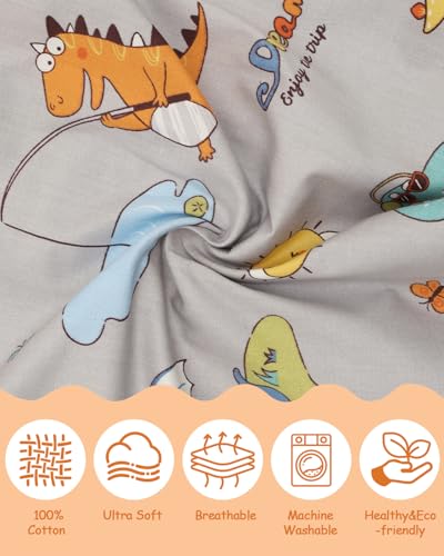 Image of ALVABABY Toddler Pillowcases 2 Pack Organic Cotton Fit 13 inchx 18 inch or 12 inchx16 inch Kids Pillow Cover Envelope for Girl Boy Travel(Pillowcase Only)