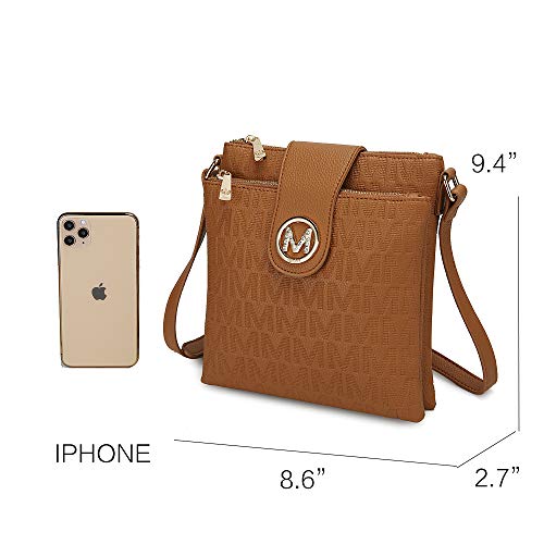 Bolsas transversais MKF para mulheres – tiras transversais, bolsa carteiro – bolsa de couro PU, bols