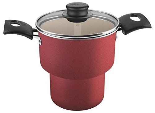 Cuscuzeira de Alumínio com Revestimento Interno de Antiaderente Tramontina Turim Vermelho 14Cm