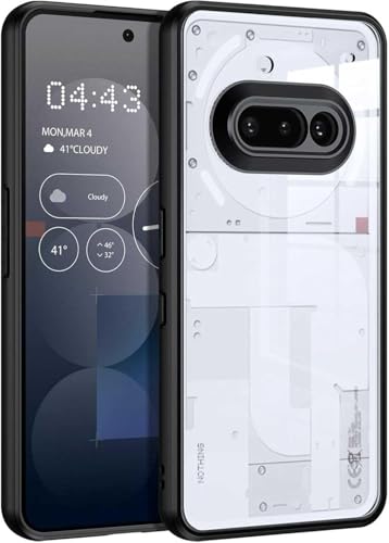 Image of VONZEE Clear Back Case Cover for Nothing Phone 3a 5G | Shockproof Design | Hard Back Cover Case for Nothing Phone 3a 5G (PC & TPU, Black)