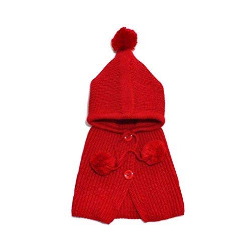 Lean In Baby Toddler Kids Cute Hat Wool Knitted Winter Warm Earflap Hats Red