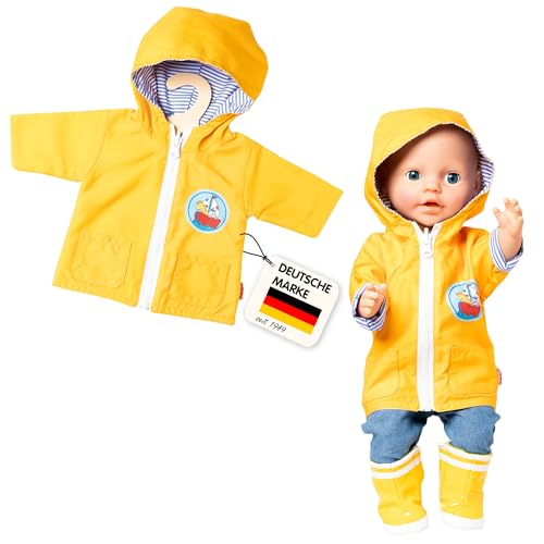 Heless 1525 - Wendeanorak mit Kapuze für Puppen im Design Maritim, Größe...