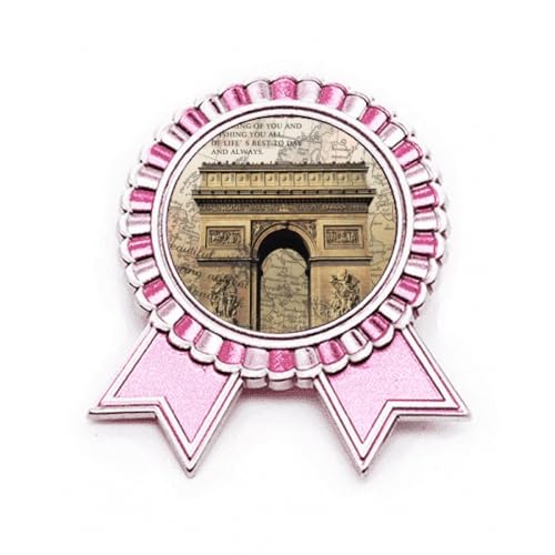 Médaille de Paris broche Arche de Triomphe Rose Winner Award en métal durable