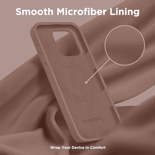 GolbinBox Magnetic for iPhone 16 Pro Case, Compatible with MagSafe, [Soft Anti-Scratch Microfiber Lining], Liquid Silicone Shockproof Protective Phone Case for iPhone 16 Pro 6.3", Brown by GolbinBox - Image 8